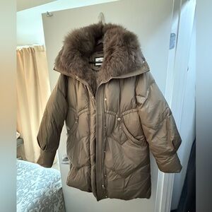 Genuine Polar Fox Down Fill Parka sz L Alaska Outerwear
